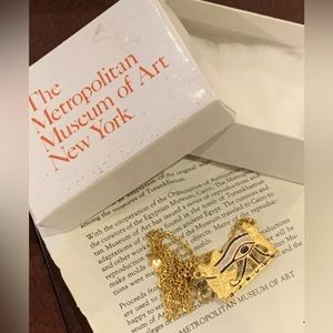 1976 MMA Metropolitan Museum Of Art Eye Of Horus 12K Gold Filled Necklace